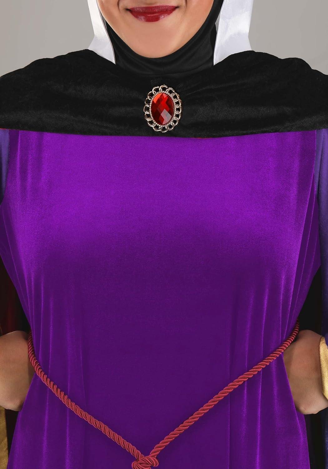 imagePlus Size Disney Snow White Queen Costume for Women Disney Villains Costume with Robe ampamp Crown Accessory