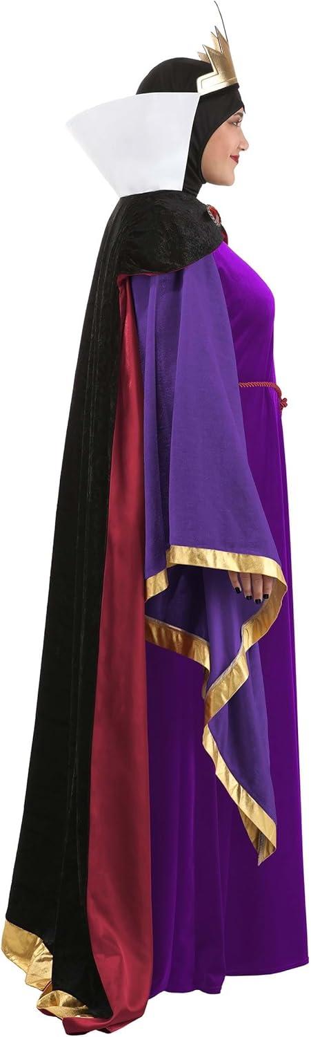 imagePlus Size Disney Snow White Queen Costume for Women Disney Villains Costume with Robe ampamp Crown Accessory
