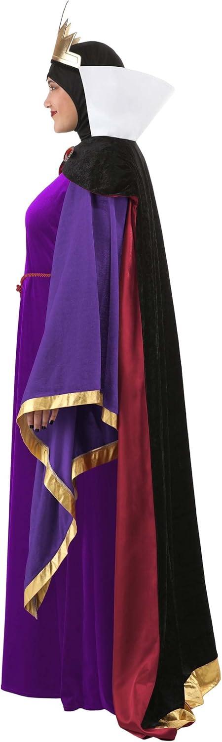 imagePlus Size Disney Snow White Queen Costume for Women Disney Villains Costume with Robe ampamp Crown Accessory