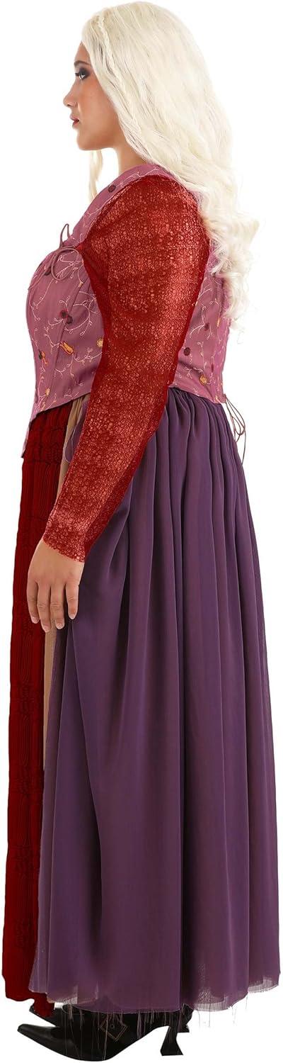 imagePlus Size Sarah Sanderson Costume  Authentic Disney Hocus Pocus Womens Outfit Corset with Sleeves Skirt ampamp Blonde WigSarah Sanderson Costume