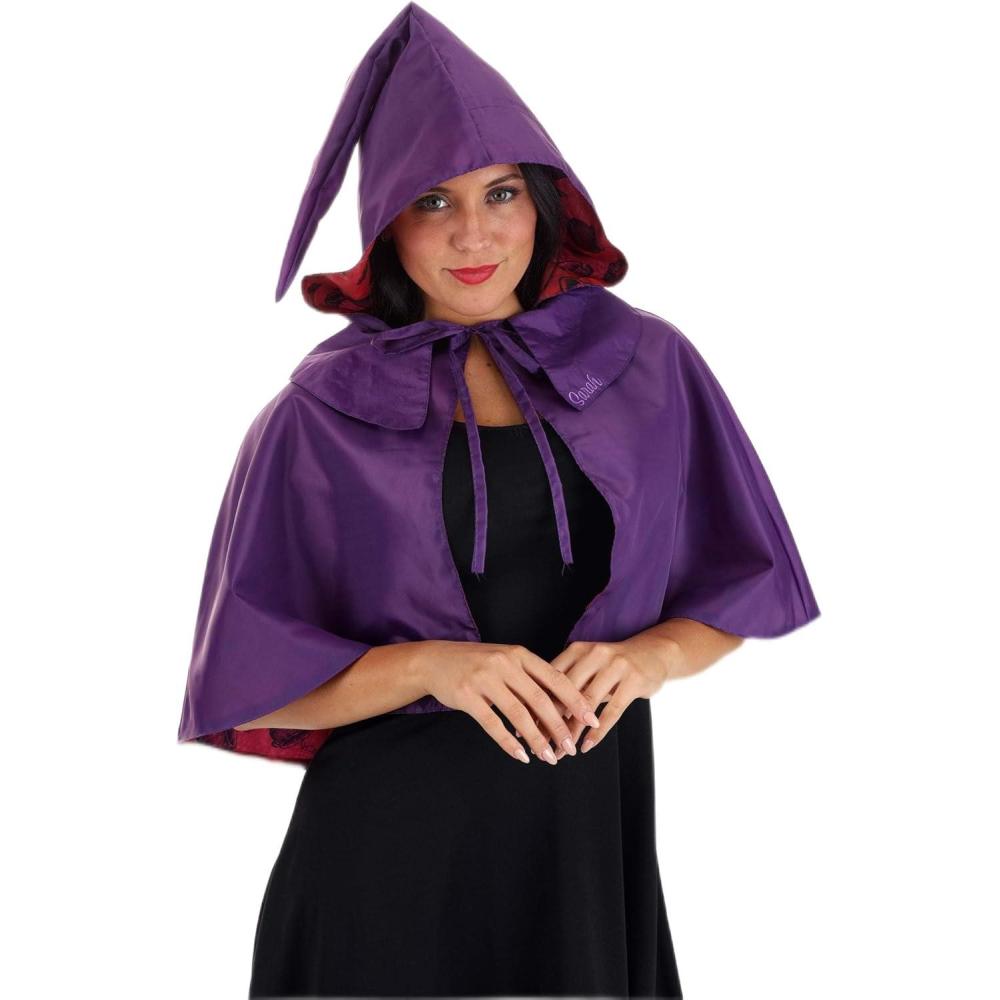 imageHocus Pocus Sarah Sanderson Hooded Capelet  Purple with Embroidered CollarPurple