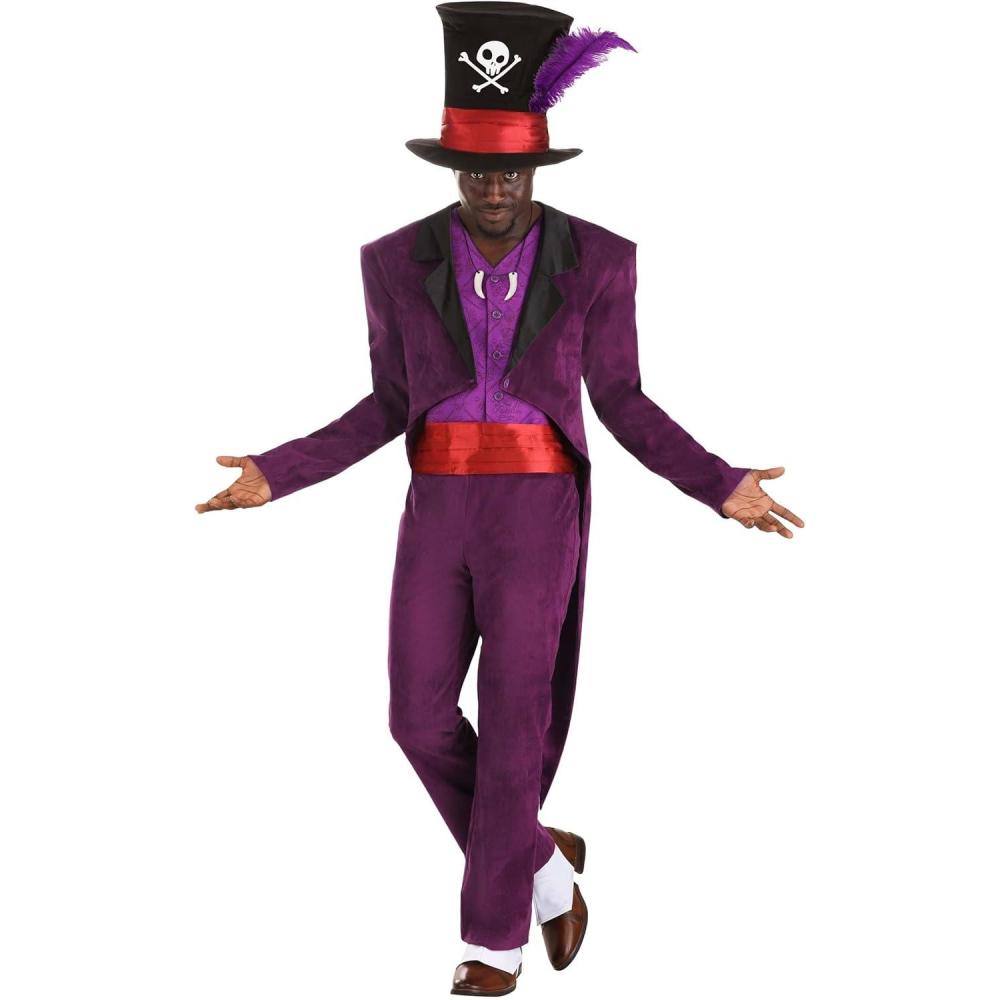 imageMagical Disney Adult Dr Facilier Mens Halloween Costume  Princess and The Frog Shadow Man Outfit for Halloween Fun