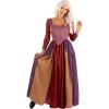imageWomens Deluxe Hocus Pocus Salem Halloween Costume  Sarah Sanderson Dress Satin Bodice Faux Suede Lacing