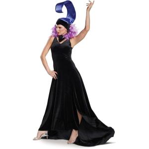 Disguise womens Disney Emperor’s New Groove Yzma Women’s Costume – Villainous Dress With Hat & Collar – Officially Licensed(Black)