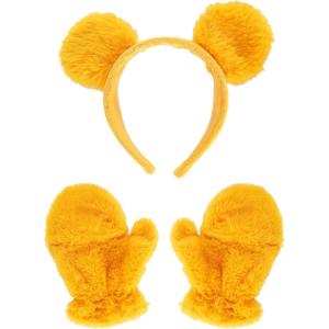 Disney Winnie the Pooh Premium Costume Kit – Plush Headband with Ears and Mitts with Flip-Back Tops