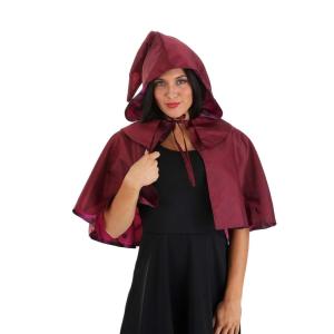 Fun Costumes Women’s Mary Sanderson Hooded Capelet – Hocus Pocus Themed Design, Officially Licensed(Red)