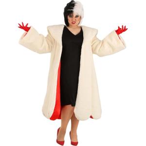 Plus Size Deluxe Cruella De Vil Coat Costume for Women