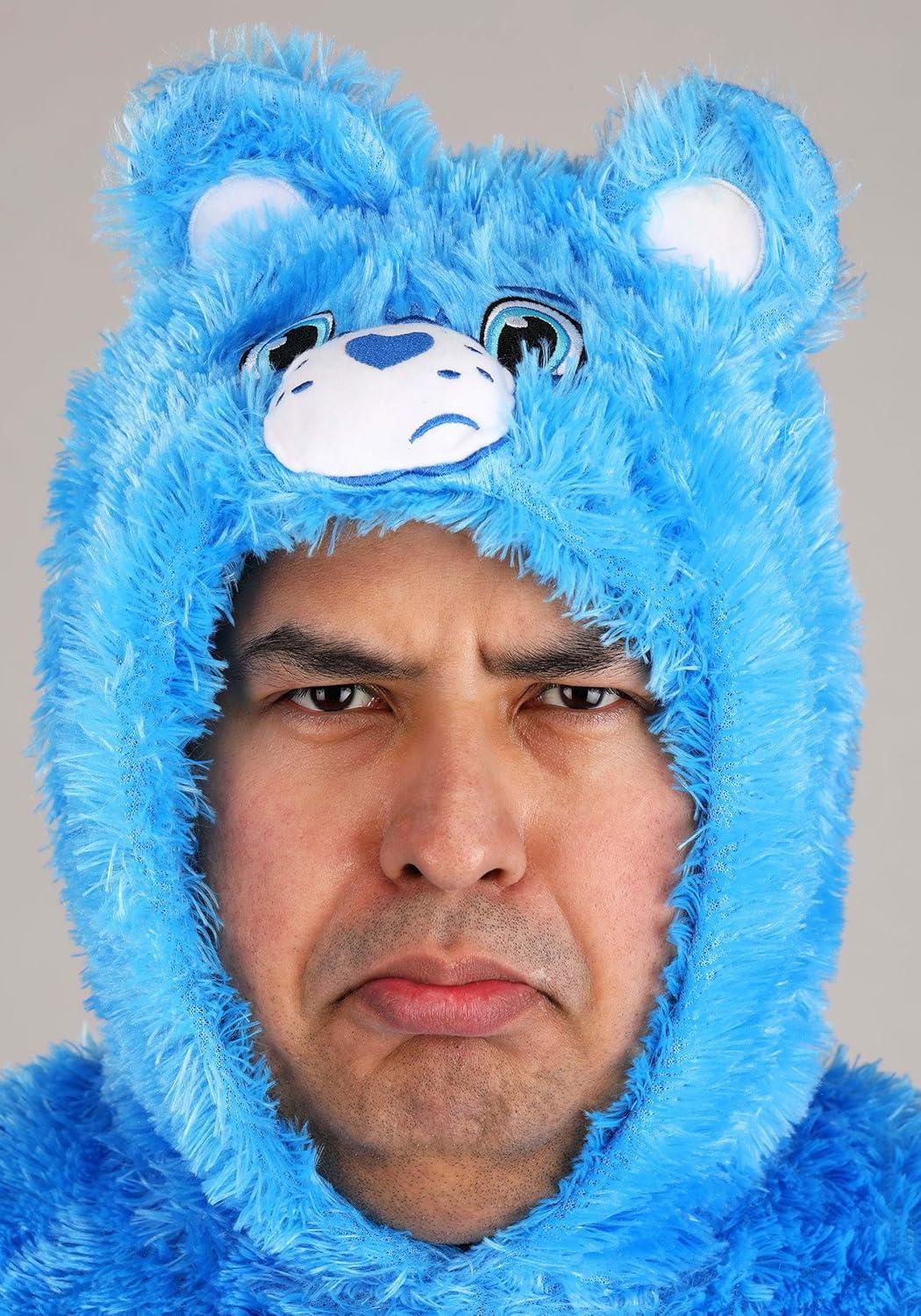 imageAdult Plus Size Care Bears Grumpy Bear Costume Onesie SuitBundle W Makeup Kit