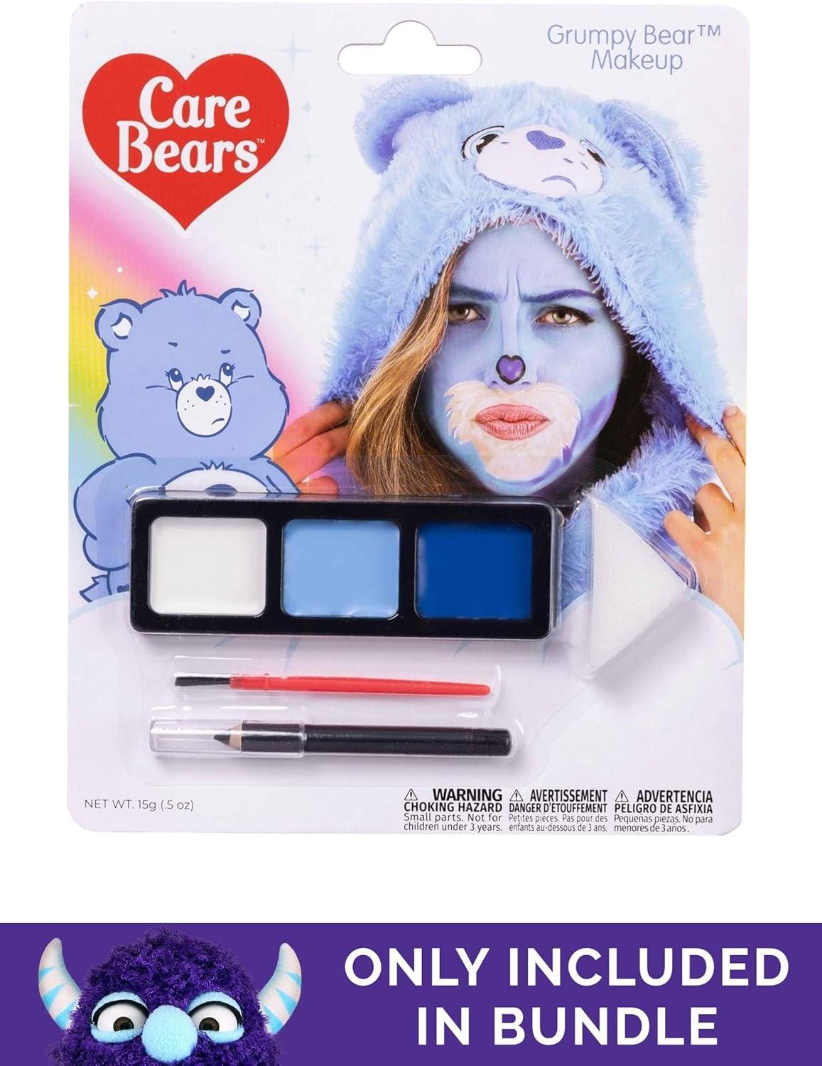 imageAdult Plus Size Care Bears Grumpy Bear Costume Onesie SuitBundle W Makeup Kit