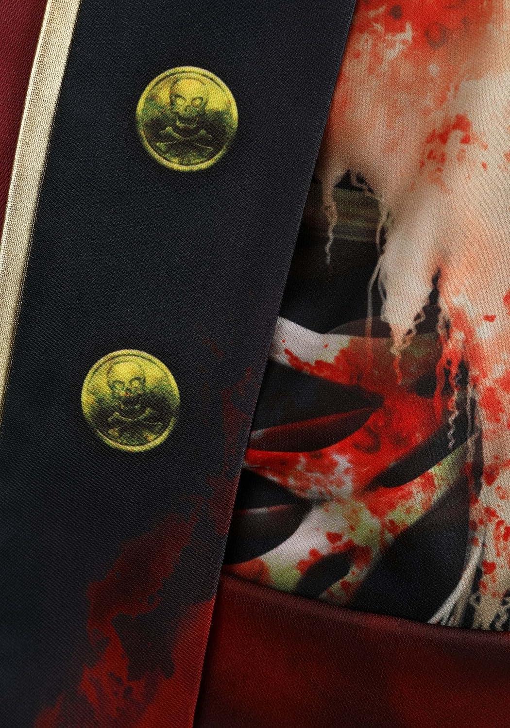 imageKids Zombie Pirate Costume Kids Classic Halloween Costume Scary Undead Zombie Pirate for Children