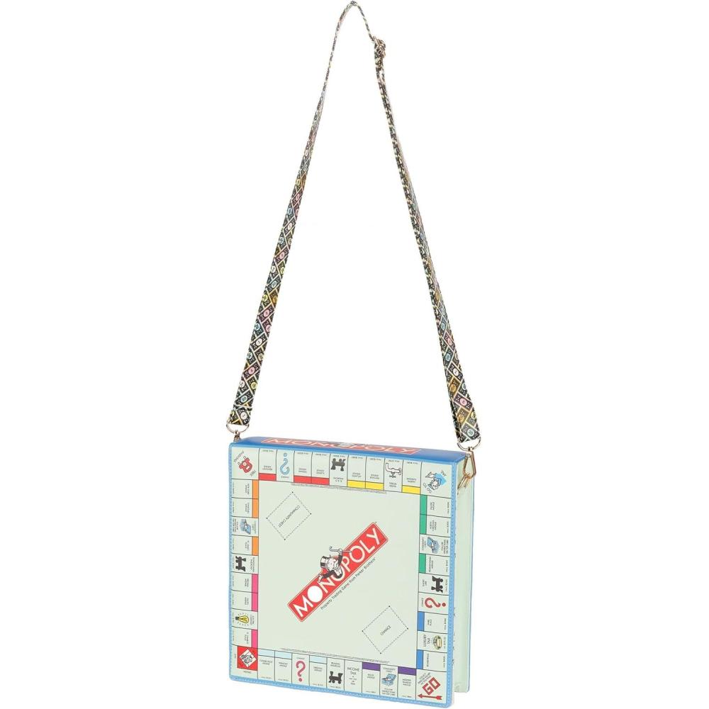 imageMonopoly Board Game Purse Bag wAdjustable Strap Magnetic Snap Closure ampamp Zipper Pocket  Board Games Accessories