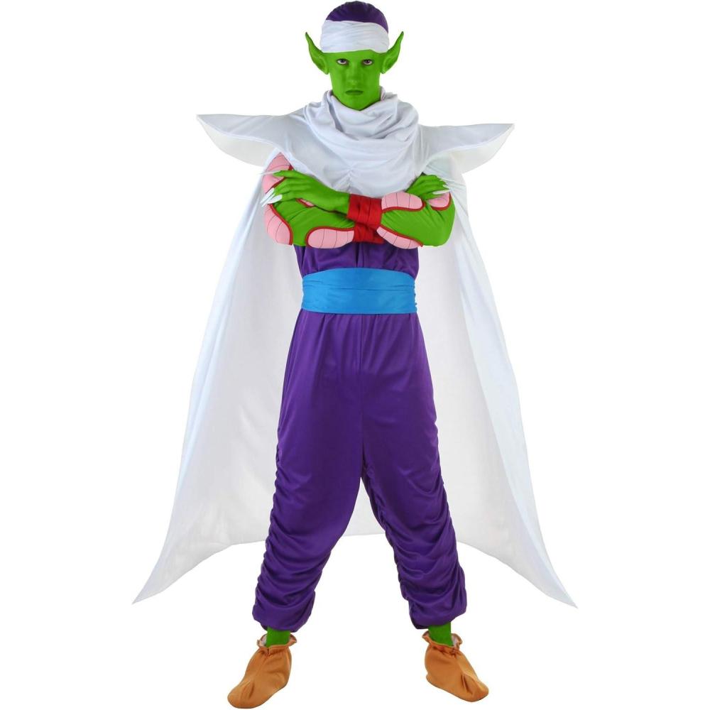 imagePiccolo Dragon Ball Z Costume For Adults  Anime Outfit Includes Jumpsuit Cowl Cape Belt Turban Foot CoversCostume