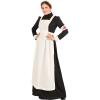 imageWomens Florence Nightingale Costume Adult Nurse Dress with Apron Bonnet and Arm Band Halloween Historical Nurse