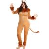 imageWomens Plus Size Fierce Lion Costume  Safari Predator Animal Jumpsuit with Tail and Headband