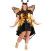imageWomens Plus Size Trendy Butterfly Costume Dress with Wings ampamp Headband for Halloween Party Cosplay  Nature Insect Outfit