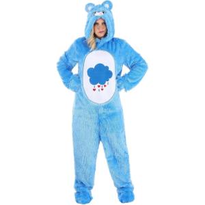 Adult Care Bears Classic Grumpy Bear Costume Grumpy Bear Suit for Men and Women(Bundle W/ Mascot Head)