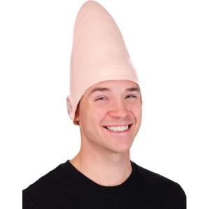 Coneheaded Alien Costume Accessories, Cone Heads Latex Bald Cap Headpiece, Big Forehead Funny Gag Accessory Tan