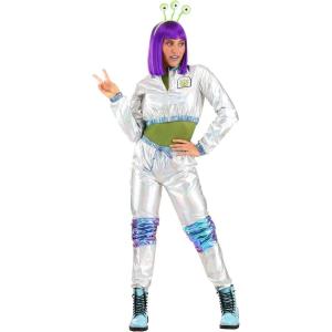 Cosmonaut Alien Women’s Costume – Bodysuit, Metallic Jacket, Pants, and Headband