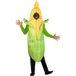 Quirky Corn on the Cob Adult Costume | Funny Food Tunic Outfit | One Piece Halloween Party Wear