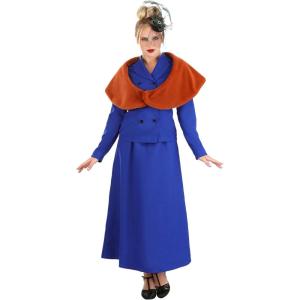 Women’s Mrs. Peacock Clue Costume – Jacket, Skirt, Shrug, Hat, and Character Card