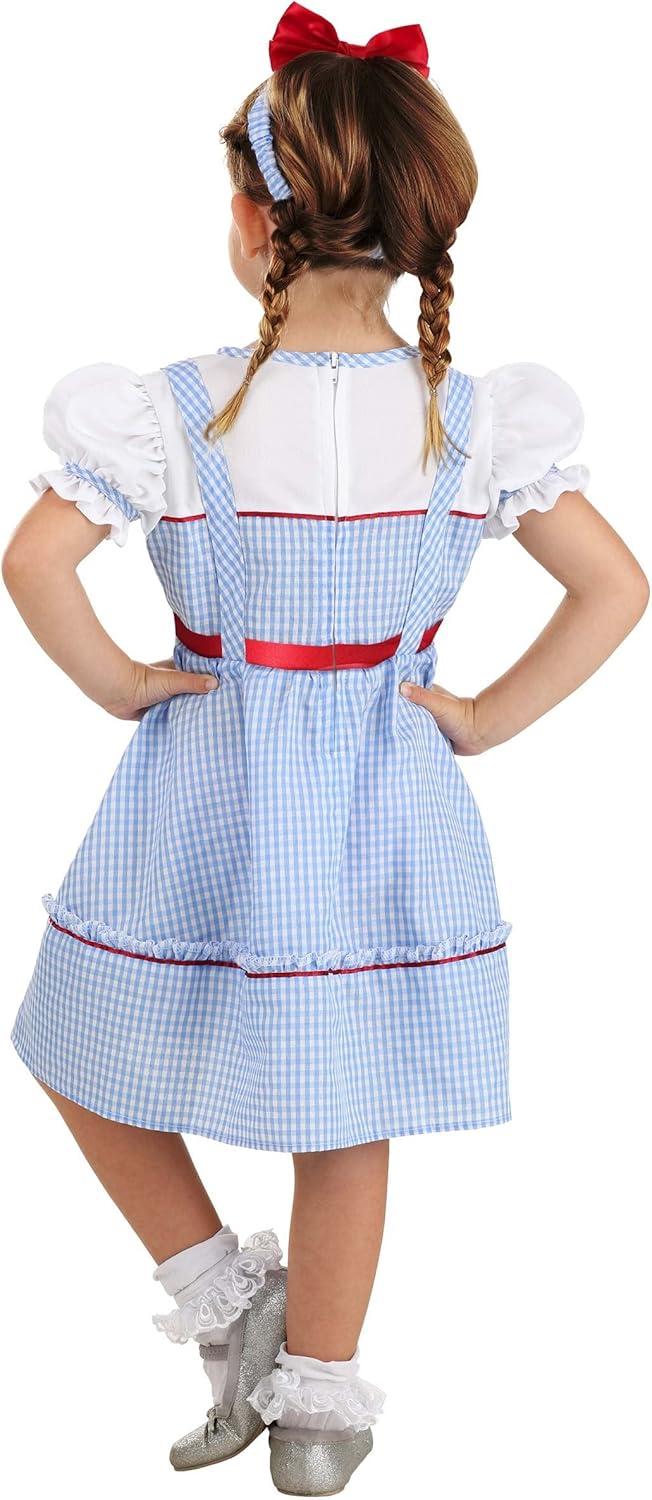 imageToddler Sweet Kansas Girl Costume Gingham Dress Red Bow Headband Zipper Back Movie Character Outfit