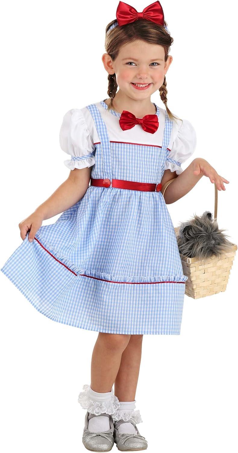 imageToddler Sweet Kansas Girl Costume Gingham Dress Red Bow Headband Zipper Back Movie Character Outfit