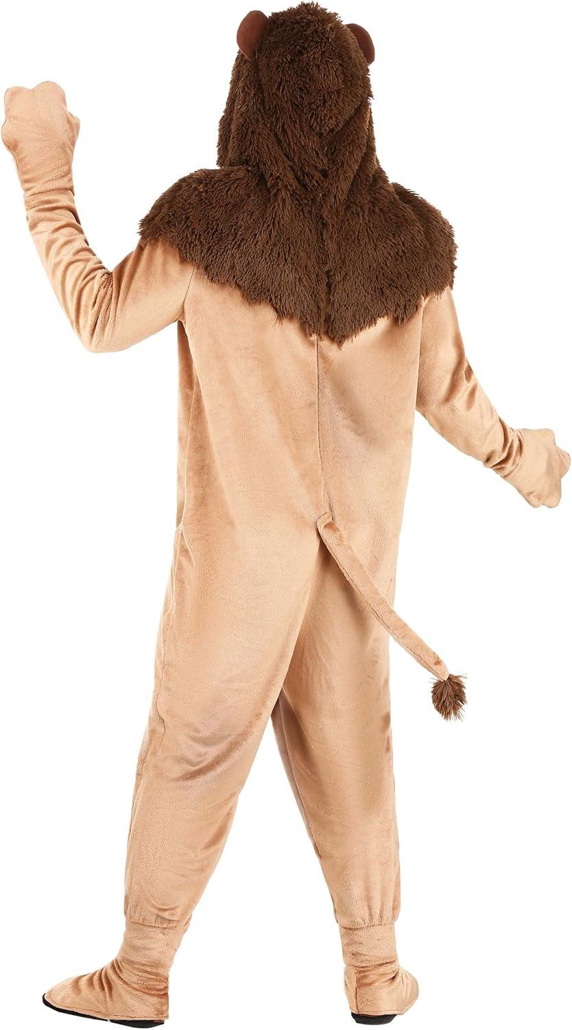 imageWizard of Oz Cowardly Lion Costume for Adults Furry Lion Jumpsuit for Movie Cosplay School Plays ampamp Halloween