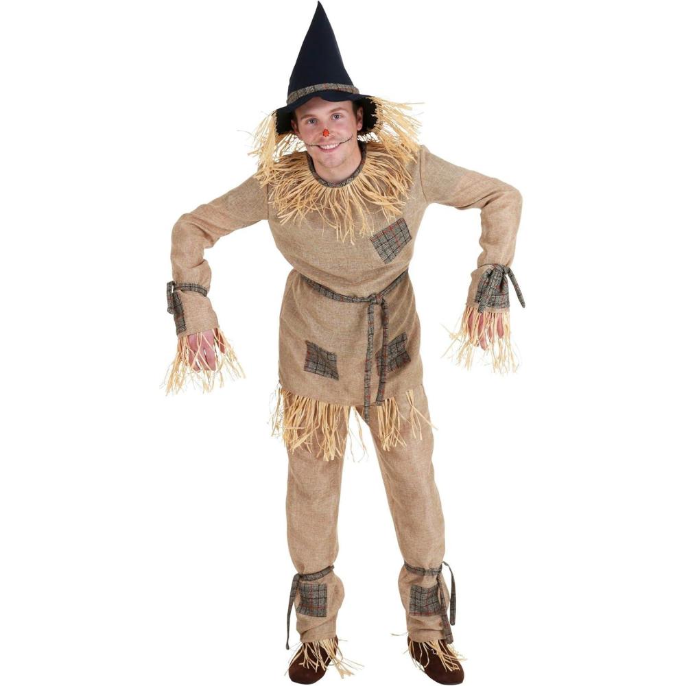 imageClassic Scarecrow Costume Set  Shirt Pants Belt  Adult Halloween Outfit