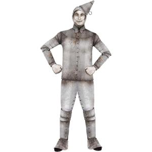 Fun Costumes Plus Size Tin Fellow Costume for Men – 4X – Silver(4X)