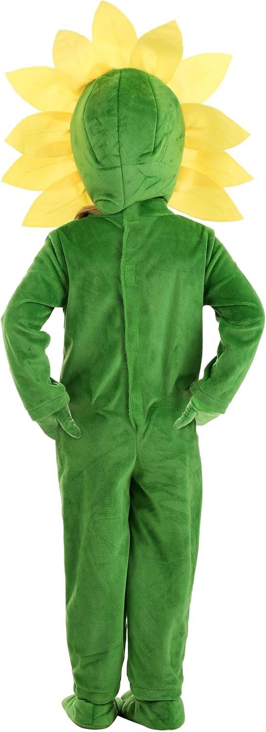 imageFlower Toddler Costume Jumpsuit Hood Mitts and Shoe Covers with Petal Hood ampamp Leaf Neckline