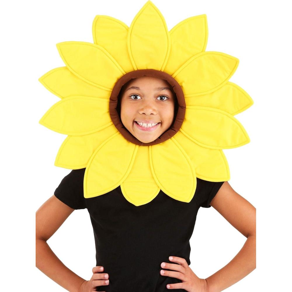 imageDeluxe Sunny Sunflower Hood with Adjustable Strap and Foam PetalsYellow