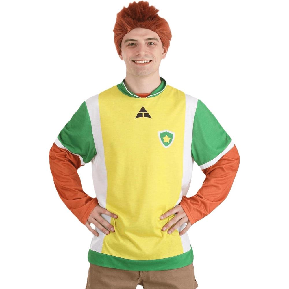imageAdult Johnny Costume  Mens Jonathan Loughran Halloween Outfit Kit with Long Sleeved Shirt and Wig