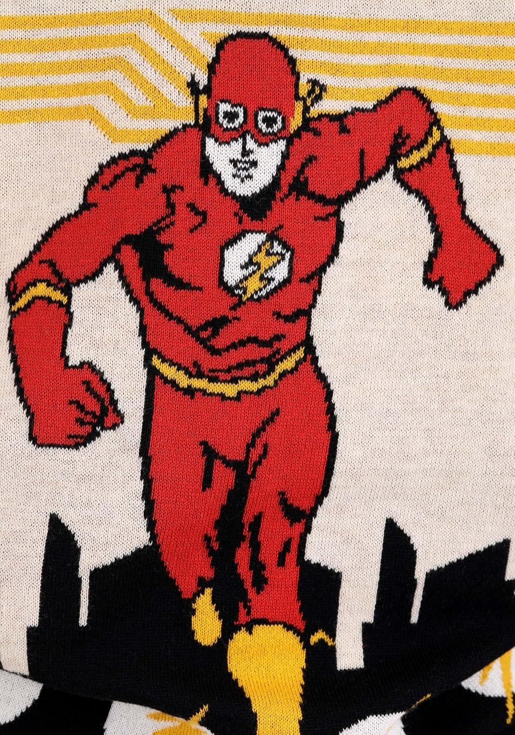 imageFlash Ugly Sweater for Kids Superhero Pullover Crewneck Sweatshirt for Boys ampamp Girls Red Superhero SweatersRed