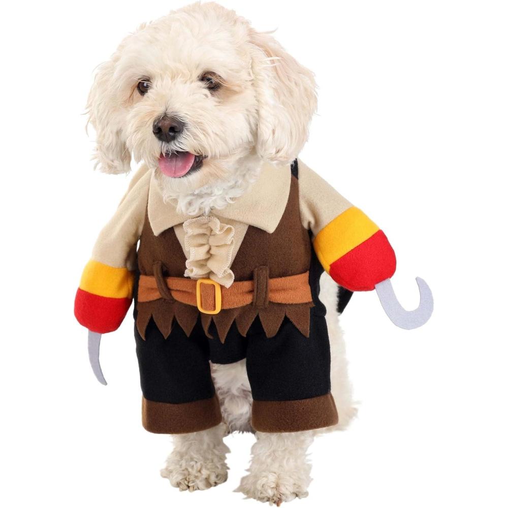 imageFun Costumes Buccaneer Pirate Pet Costume for Small Dogs  Funny Dog Costumes for Halloween  Caribbean Pirates Pets  S  BrownMedium