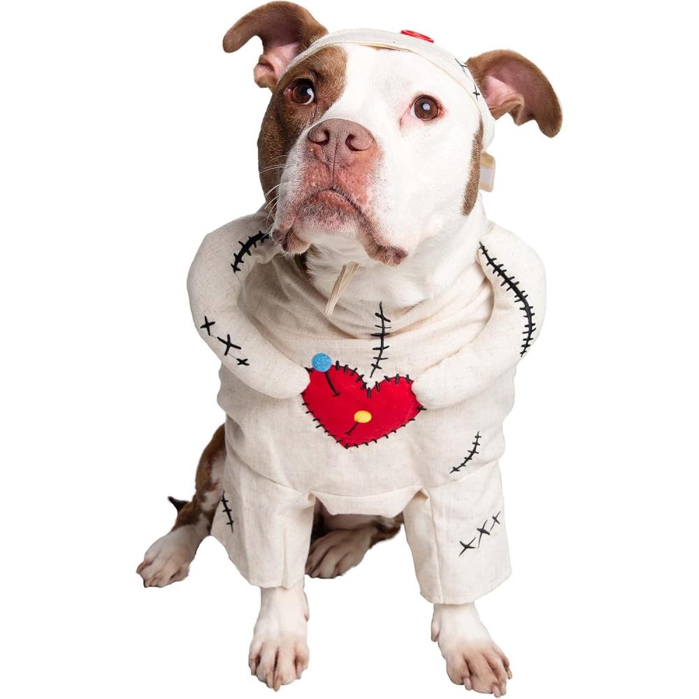 imagePET KREWE Voodoo Doll Dog Costume  Perfect for Halloween Parties Photoshoots Gifts for Dog Lovers Regular MediumLarge