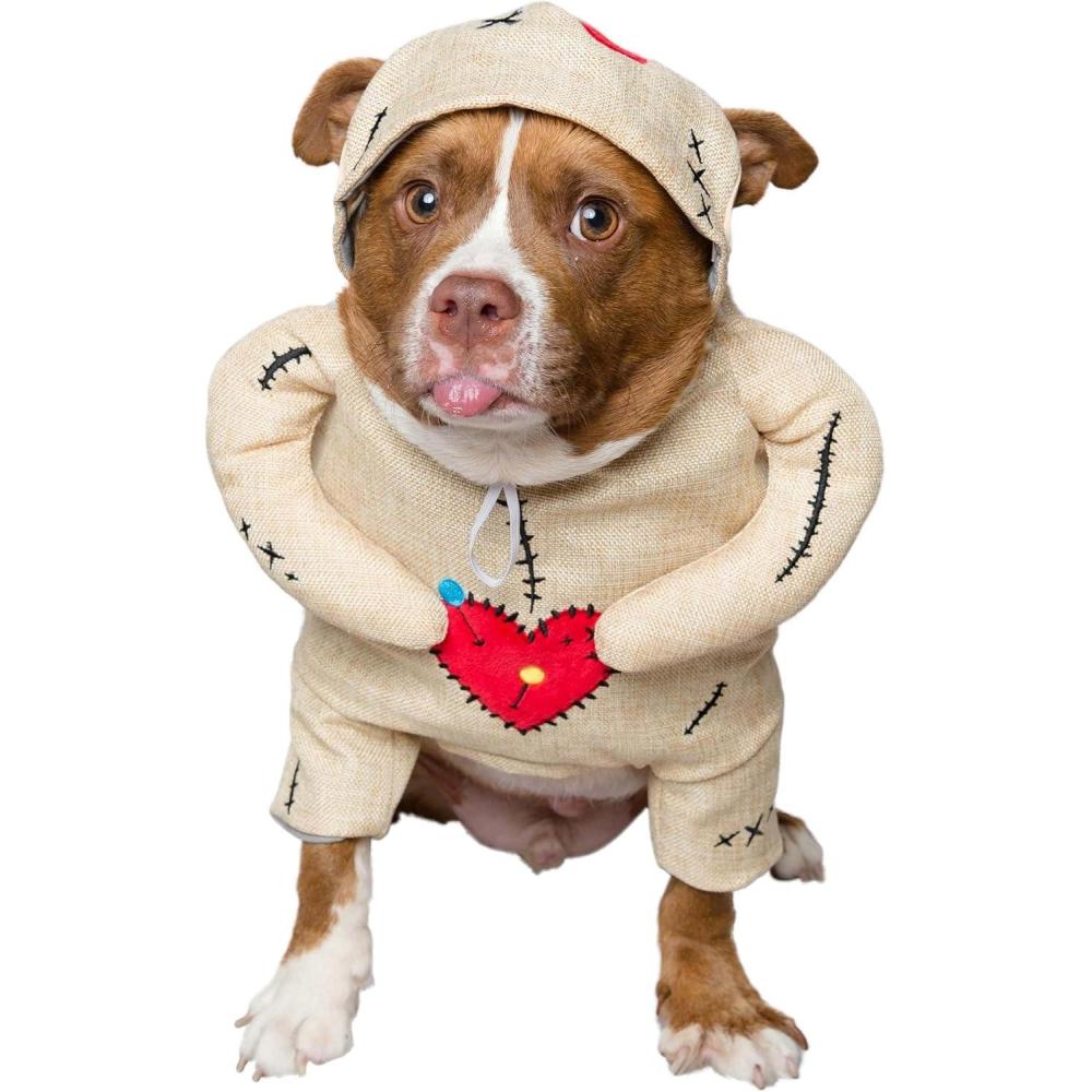 imagePET KREWE Voodoo Doll Dog Costume  Perfect for Halloween Parties Photoshoots Gifts for Dog Lovers Regular MediumSmall