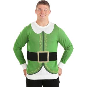 Buddy the Elf Ugly Christmas Sweater Costume Shirt, Hat included(Green)