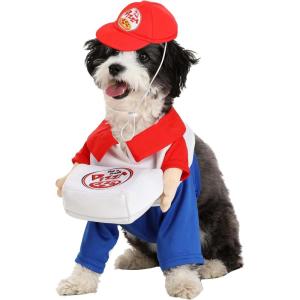 Fun Costumes Dog Pizza Delivery Costume – Medium – Red(Large)