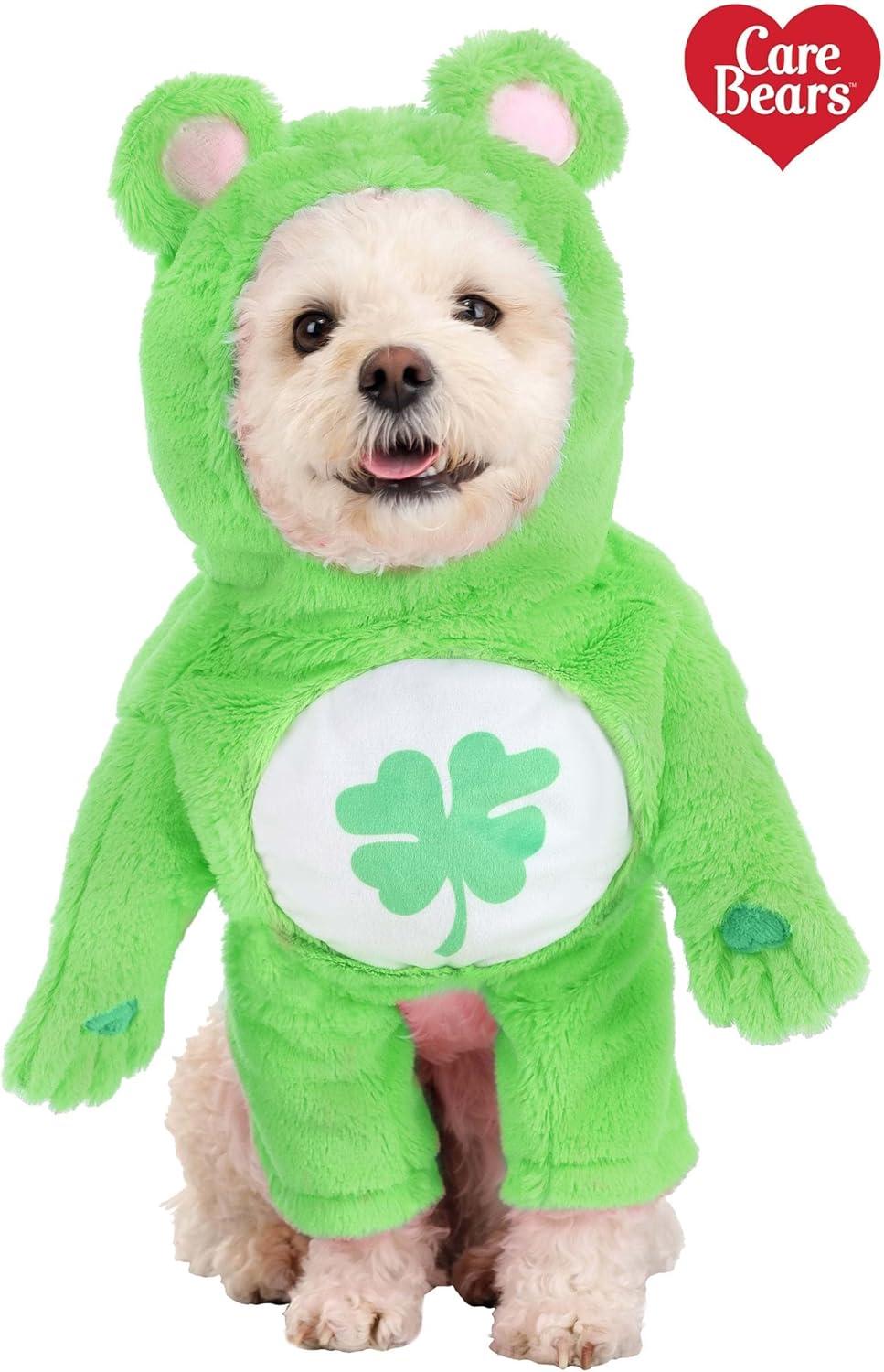 imageGood Luck Bear Dog Costume Officially Licensed Care Bears Outfit with Green Shamrock for Pets LXSmall