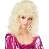 image80s Big Hair Blonde Wig for Women Includes Mesh Cap with Elastic Band Synthetic Hair Fits Most 1980s Costume AccessoryStandard