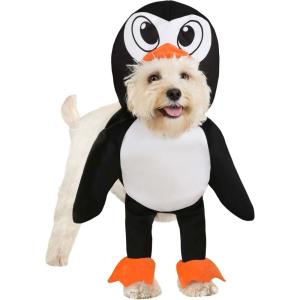Fun Costumes Penguin Costume for Dogs, Pull Over with Hood, Elastic Waistband, Collar Access Hole M(Small)