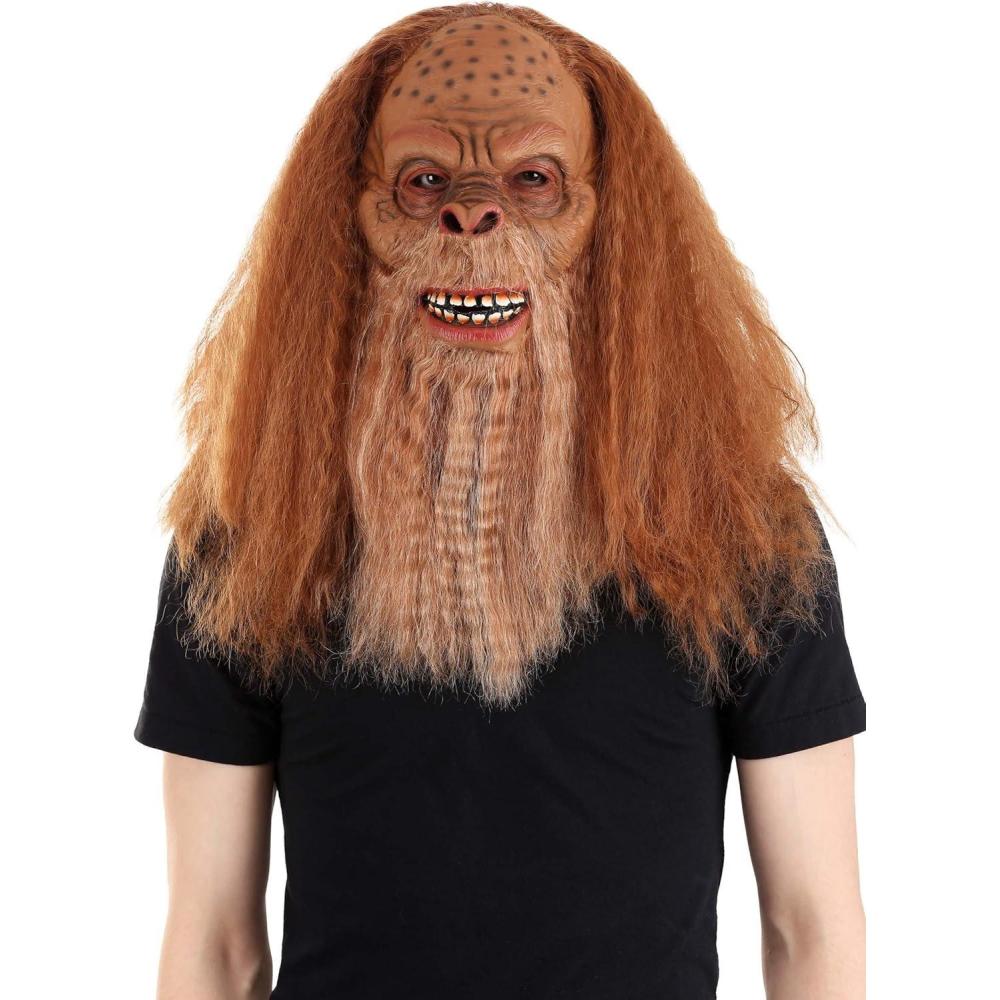 imageAdult Jack Links Sasquatch Mask Officially Licensed Wild Bigfoot Mask with Faux Fur