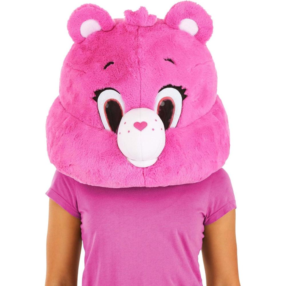 imageCare Bears Cheer Bear Adult Mascot Headpiece Halloween Costume  80s Character  MeshCovered Eye Opening