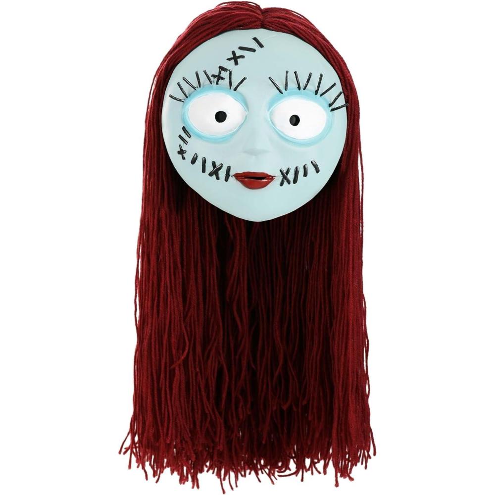 imageelope Sally Costume Latex Mask with Yarn Wig Great for Halloween Cosplay and Costume PartiesStandard