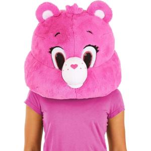 Care Bears Cheer Bear Adult Mascot Headpiece Halloween Costume | 80s Character | Mesh-Covered Eye Opening