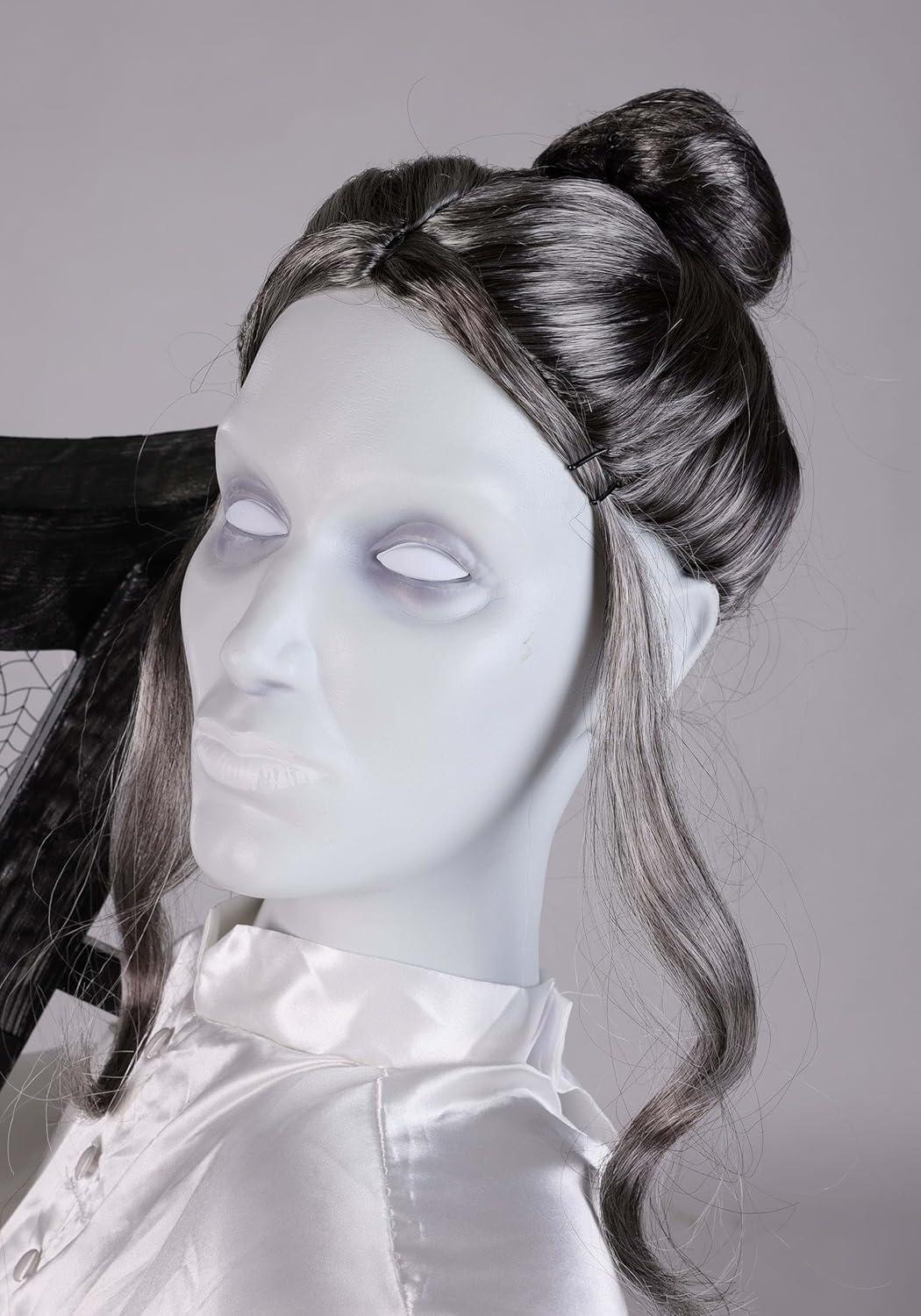 imageFun Costumes Celeste The Restless Ghost Harp Animatronic Halloween Decoration with Light Up Eyes Moving Head Sounds and Harp Music