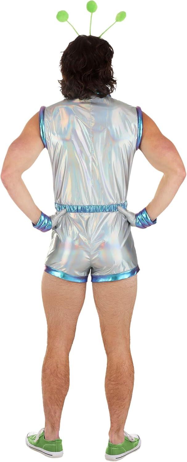 imageSexy Mens Galactic Alien Costume Romper with Headband ampamp Gloves Space Themed Party Outfit for Men
