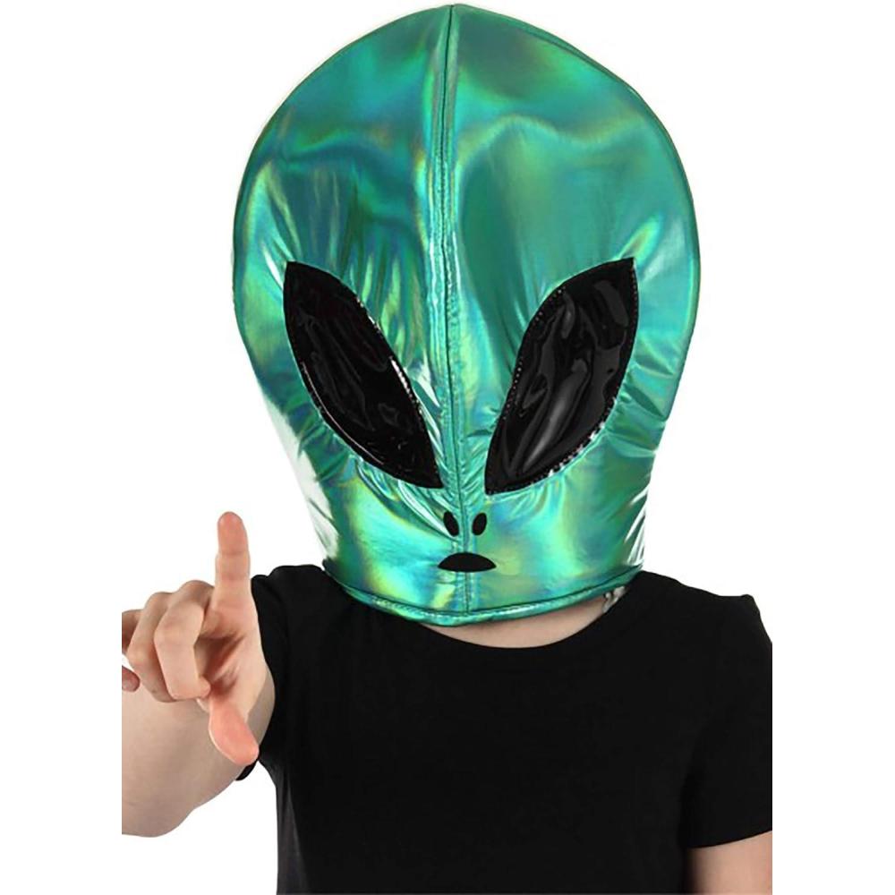 imageAlien Plush Costume HatMask with Tinted Eyes and Adjustable Fit