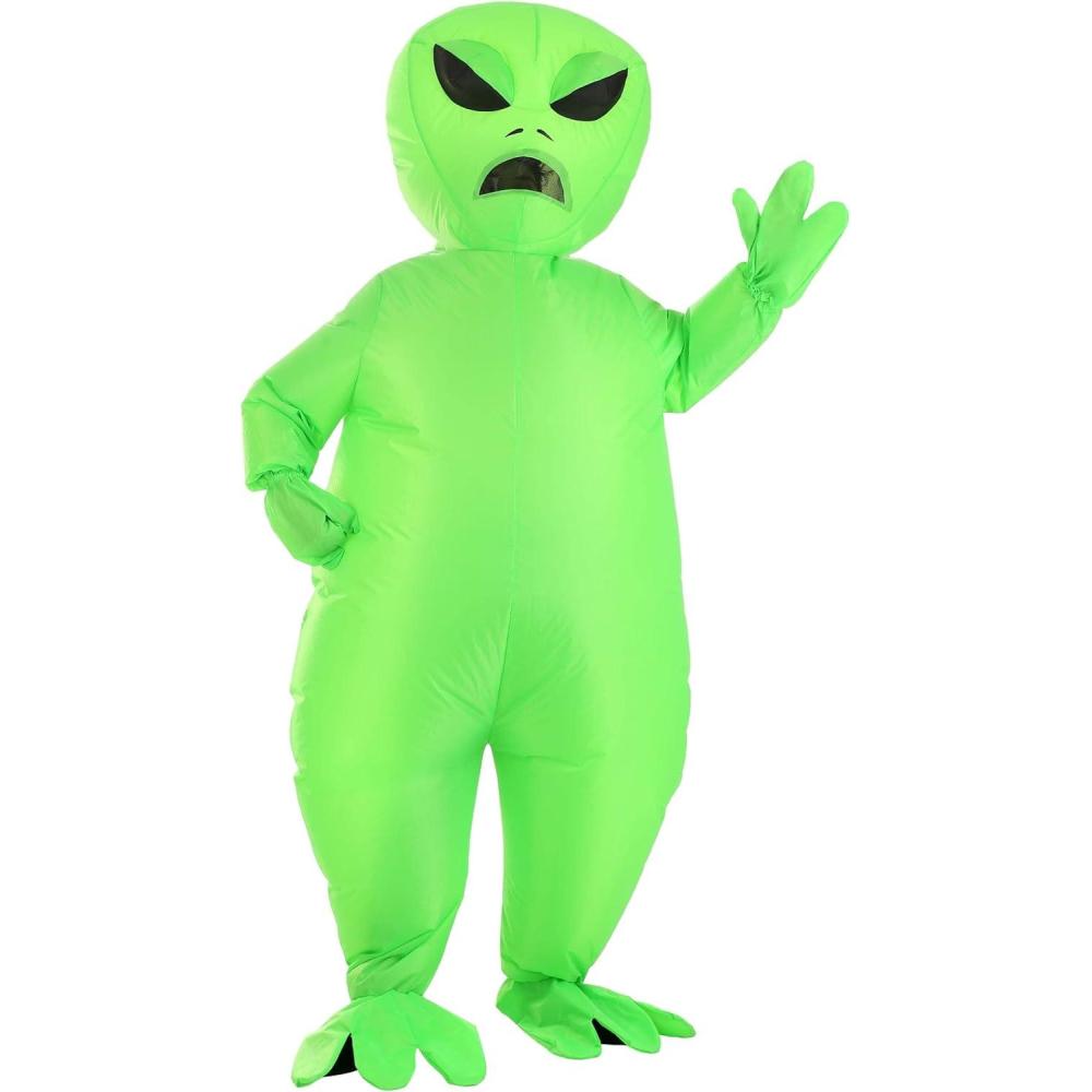 imageInflatable Space Themed Costumes for Adults  BlowUp Green Alien Costumes  Rocket Ship Costume  Astronaut CosplayGreen