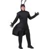 imageAdult Ant Costume Black Insect Bodysuit With Attached Gloves Shoe Covers And Headpiece With Attached Antennae